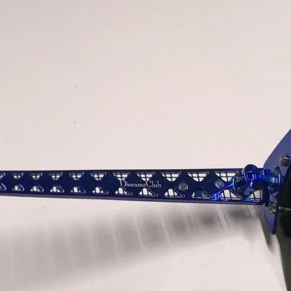 New Authentic CHRISTIAN DIOR Metal DioramaClub Sunglasses – Black & Blue